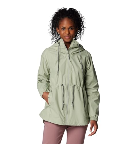 Columbia Womens Lillian Ridge II Waterproof Rain Jacket, Safari, Large