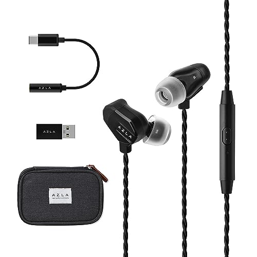 AZLA AIM8 Wired Earphone with Microphone, Gaming Earbuds with FPS Audio Profiles, Clear Mic for PC, PS5, Xbox, and More – Plug & Play Compatibility, IEM for Gaming