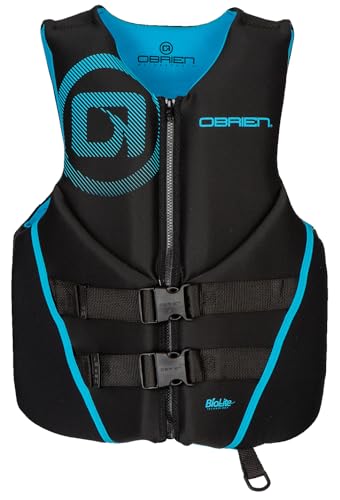 O'Brien Men's Traditional Neoprene USCGA Life Jacket, Cyan, Large