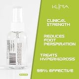 Klima Surefoot Spray - for The Treatment of Hyperhidrosis Protects Against Foot Perspiration Odor and Wetness Fragranced