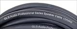 GLS Audio Speaker Cable 1/4" to 1/4" - 12 AWG Professional Bass/Guitar Speaker Cable for Amp - Black, 6 Ft.