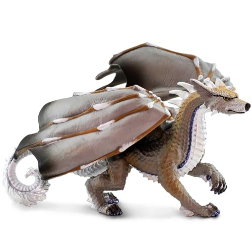 Safari Ltd. Wolf Dragon Figurine - Detailed 8" Plastic Model Figure - Fun Fantasy Play Toy for Boys, Girls & Kids Ages 4+