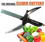 Clever Cutter 2-in-1 Knife & Cutting Board- The Original Quickly Chops Your Favorite Fruits, Vegetables, Meats, Cheeses & More in Second, Replace your Kitchen Knives and Cutting Boards