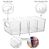 ClearSpace Plastic Pantry Organizers and Storage Bins with Removable Dividers – Perfect Kitchen Organization or Pantry Storage – Refrigerator Organizer Bins, Cabinet Organizers (4 Pack)