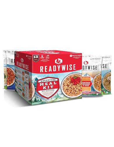 ReadyWise Outdoor Meals Kit, Freeze-Dried Backpacking and Camping Meals, Tasty Meals and Snacks for Hiking, Backpacking, or Emergency Preparedness, Pack of 13