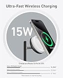 Anker MagSafe-Compatible iPhone 16 Wireless Charging Stand, MagGo 3 in 1 Wireless Charging Station, Qi2 Certified 15W Wireless Charger, Desk Accessory, for iPhone 16/15/14/13/12, Apple Watch, AirPods