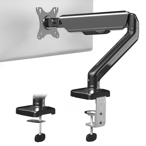 VIVO Single 17 to 32 inch Monitor Height Adjustable Counterbalance Mechanical Arm Desk Stand, Classic, Universal VESA Mount, STAND-V001O