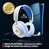 SteelSeries Arctis Nova 7P Wireless Multi-Platform Gaming Headset — Neodymium Magnetic Drivers — 2.4GHz + Bluetooth — 38Hr USB-C Battery — Gen2 AI Mic — PlayStation, PC, Switch, VR, Mobile - White