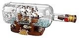 LEGO 21313 Ideas Ship in Bottle Construction Set, Brick-built Bottle and Stand, Creative Building Playset