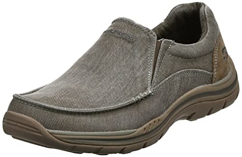 Skechers Men's Expected Avillo Moccasin, Khaki, 12 D US