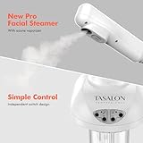 TASALON Professional Facial Steamer on Wheels, Hot Ozone Face Steamer for Facial, Esthetician Steamer for Salon Beauty and Spa, Mist Face Steamer for Facial Deep Cleaning Skin Care Equipment- White