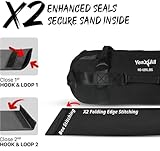 Yes4All Workout Sandbags, Heavy Duty Sandbags - Black - L