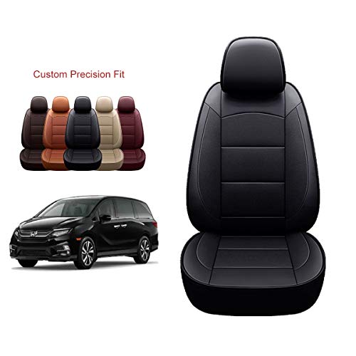 OASIS AUTO 2011-2017 Odyssey Custom Fit Leather/Leatherette Seat Cover Compatible with Honda Odyssey 2011 2012 2013 2014 2015 2016 2017 (2011-2017 Odyssey, Black)