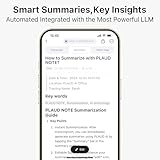 AI Voice Recorder, PLAUD Note Voice Recorder w/Case, App Control, Transcribe & Summarize with AI Technology, Support 112 Languages, 64GB Memory, Audio Recorder for Lectures, Meetings, Calls, Black