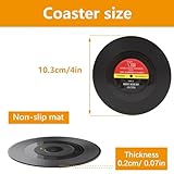 24 PCS Fun Vintage Vinyl Record Coasters，Bars、 Birthdays, Parties Cool Coaster Music Lovers Colorful Vintage Vinyl disc Coaster Coffee Table Decor ，Tabletop Protection Prevents Furniture Damage