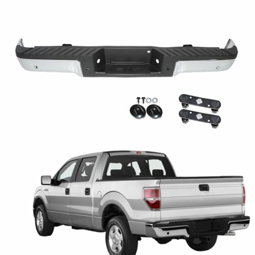 Chrome Rear Bumper Assembly Replacement for 2009-2014 F-150 Styleside with Parking Sensor Hole FO1103166