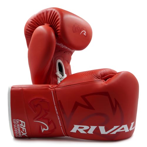 RIVAL Boxing RFX-Guerrero HDE-F Lace-Up Sparring Gloves, Unique Multi-Layered Foam and Laminated with a High-Density EVA