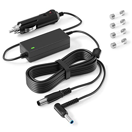 VHBW Car Charge Replacement for HP Laptop Car Charger 90W Compatible with HP 15 17 Spectre Pavilion Envy EliteBook X360 Touchsmart 15 13 M6 Stream 11 13 14 Chromebook 11 G4 G5 EE Vehicle Charger