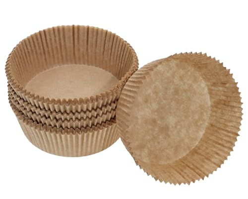 Mini Skater Jumbo Cupcake Liners for Baking Cups Cake Paper Cup Party Bridal Shower Wedding Christmas (50, Natural)