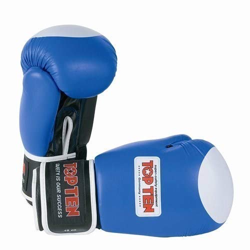 TOP TEN W.A.K.O Approved Blue Boxing Gloves - 10oz