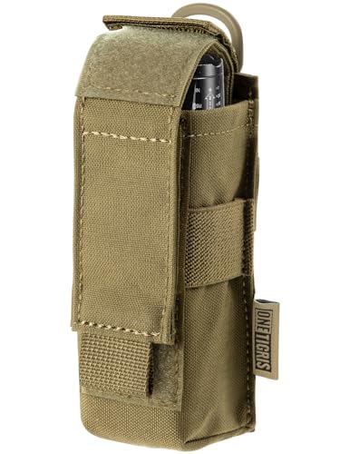 OneTigris Flashlight Holster Flashlight Holder Molle Flashlight Holster Tactical Flashlight Pouch Holder for Belt 1000D Cordura Nylon