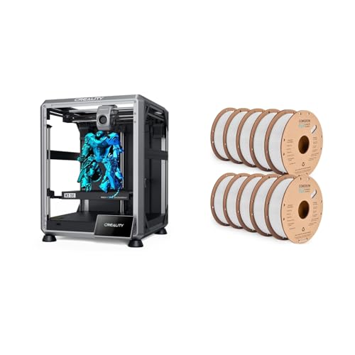 Comgrow Creality K1 SE 3D Printer, with 600 mm/s Printing Speed CoreXY Auto Leveling and Z-Offset, 300℃ Dual-Gear Direct Extruder Full Metal and PLA 3D Printer Filament 10 Rolls