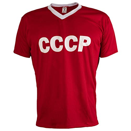 Soviet Union CCCP USSR 1970's Retro Football Shirt Clasic Vintage Men Top - XL Red