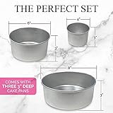 Aunt Shannon's Kitchen Tall Round Cake Pans - 4-inch, 6-inch, 8-inch Cake Pan Set for 3-Tiered Cake - Aluminum Cake Pans Sets for Baking Wedding or Birthday Cakes and More