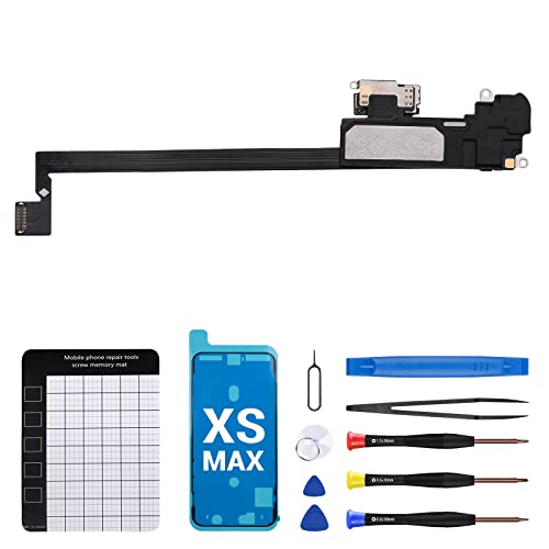 CYKJGS for iPhone Xs Max Ear Speaker Replacement Repair OEM Front Earpiece Module with Proximity Sensor Ambient Light Sensor Flex Cable Fix Tools Kit A1921 A2101 A2102 A2103 A2104