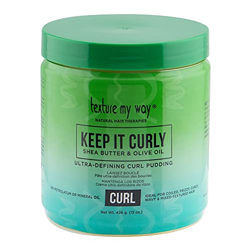 Texture My Way Natural Hair Therapies Keep It Curly Ultra-Defining Hair Curl Pudding, Ideal for Coiled, Frizzy, Curly Hair, 15 oz