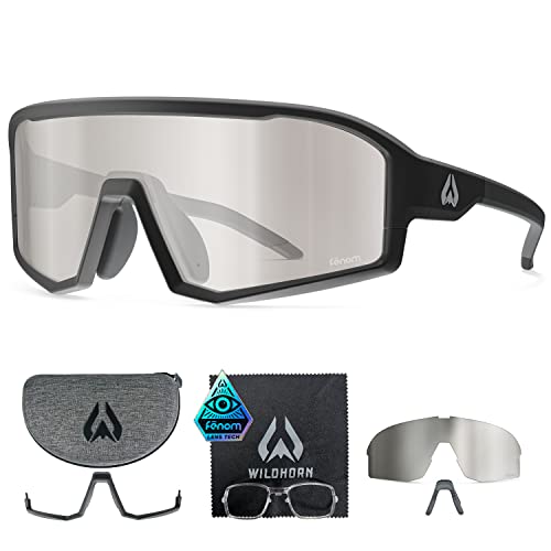 Wildhorn Radke MTB Photochromic Cycling Glasses, UV400 Ski Running Sports Sunglasses, Cycling Sunglasses for Men & Women