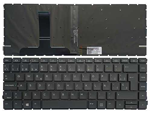 Laptop Replacement Keyboard Compatible for HP ProBook 14 440 G8 445 G8 M23770-001 M23769-001 4BX8QTA00A0 M23769-001 Spanish Layout Backlit