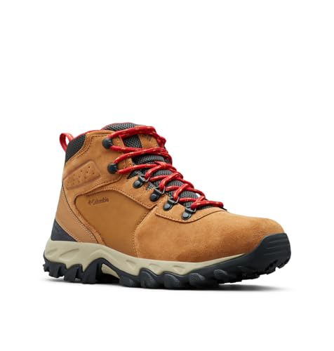 Columbia Men's Newton Ridge Plus II Suede Waterproof, 2024 Elk/Mountain Red, 11