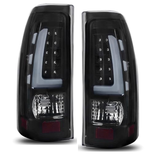 DWVO Tail Light Assembly Compatible with 1999-2006 Chevy Silverado 1500/2500, 01-06 Silverado 1500HD/2500HD/3500, 99-02 GMC Sierra 1500 2500 3500 Tail Lights Replacement LED Tail Lamps