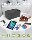 Safe Timed Lock Box, Phone Lock Box with Timer Unplug from Phones,Video Games,Social Media,Snacks&Cravings,Self-Control Lockable Storage Box, Phone Locker Time Locking Container for Better Habits