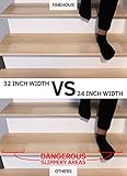 FINEHOUS 32"x4" Non-Slip Stair Treads Tape (15-Pack) - Clear Anti-Slip Indoor Strips