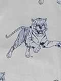 THE DASHURÍ BRAND Jackson State University Officially Licensed Leaping Tiger Velvet Durag (White w/Blue Leaping Tiger Logo)