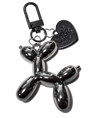 LAEKOU Jelly Balloon Dog Design Keychain for Women, Cute Girls Key Chain, Bag Charms Accessories for Car Purse Backpack