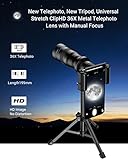 Evil Eye 36X Telephoto Lens, High Power HD Telephoto Phone Lens with Tripod and Phone Clip for Android & iPhone, Samsung and Most Smartphone