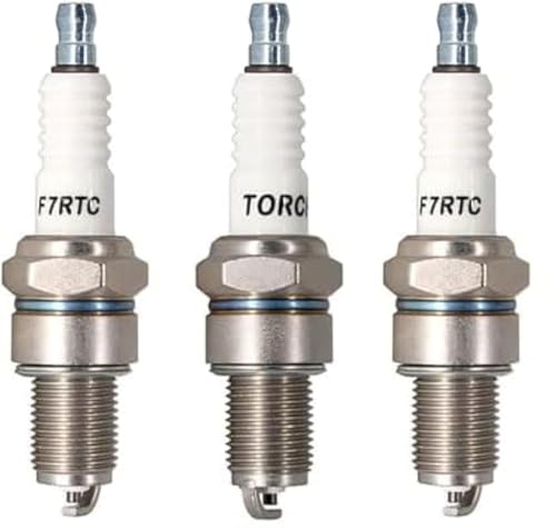 3PK TORCH F7RTC Spark Plug Replace for NGK 5534/BPR7ES V-line-19, for Bosch 7992/WR5DC 4038/WR5DP, for Champion 332/RN7YC 415/RN9YC 818/RN2C,for Denso W22EPR-U/3088, for ACDelco R41CXLS, OEM