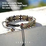 Protection Crystals Stone Bracelets for Men - GENASTO Mens Bracelet Beaded Healing Crystals Pyrite Bloodstone Genuine Crystal Bracelet, Premium Men Beads Bracelet Gift for Him Stress Relief Balance