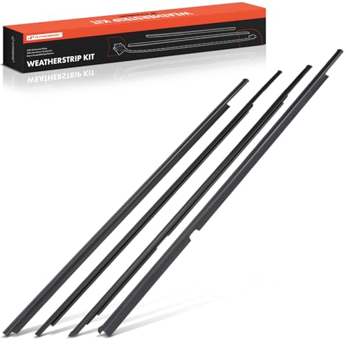 A-Premium [4PCS] Front & Rear Door Belt Weatherstrip Compatible with Toyota Yaris 2005-2011, Vitz 2005-2010