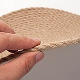 Round Jute Placemats, 13.8" Woven Braided Place Mats, Natural Farmhouse Table Placemats for Dinning Table