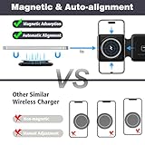 Magnetic Wireless Charger for iPhone: Fodable 3 in 1 Charging Station for Multiple Apple Devices - Travel Charging Pad Dock for Apple Watch iPhone 16 15 14 13 12 Pro Max Plus & Airpod