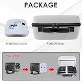 DUPULEE HY320 Projector Carrying Case and Lens Cap,Hard Travel Storage Bag Compatible with Magcubic HY320 Projector(Only Carrying Case + Lens Cap)， HY320 Accessories