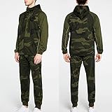 MANLUODANNI Men's Casual Tracksuit Full Zip Running Jogging Athletic Sports Jacket and Pants Set, Camouflage-L