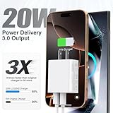 LCGENS USB C Wall Charger Block 20W, 2-Pack Dual Port PD Power Delivery Fast Type C Charging Block Plug Compatible with iPhone 11/12/13/14/15/16/Pro Max, XS/XR/X, Ipad Pro, Samsung Galaxy