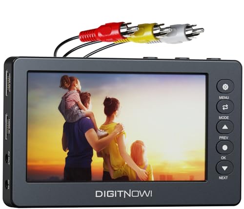 Video to Digital Converter 3.0, VHS to Digital Converter, Video Recorder Capture with 5" OLED Screen, Convert VHS to Digital, AV&HDMI Reocord from VHS, DVD, VCR, Hi8, Camcorders, TV BOX &Gaming System