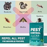 Pigumeco Pest Control Pouches, Indoor Mice Repellent, Repel Mice,Mouse,Rats,Ant,Roach,Spider,Moths& Other Pest,Mouse Repellent Pouches,Safe for Kids & Pets,Pest Control Repellent-10 Pouches