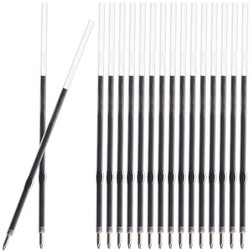 Jukjvtiy Retractable Ballpoint Pen Refills 30 Pieces 1mm, Medium Point 4.2 Inch Black Ink Refills Smooth Writing for Click Pens